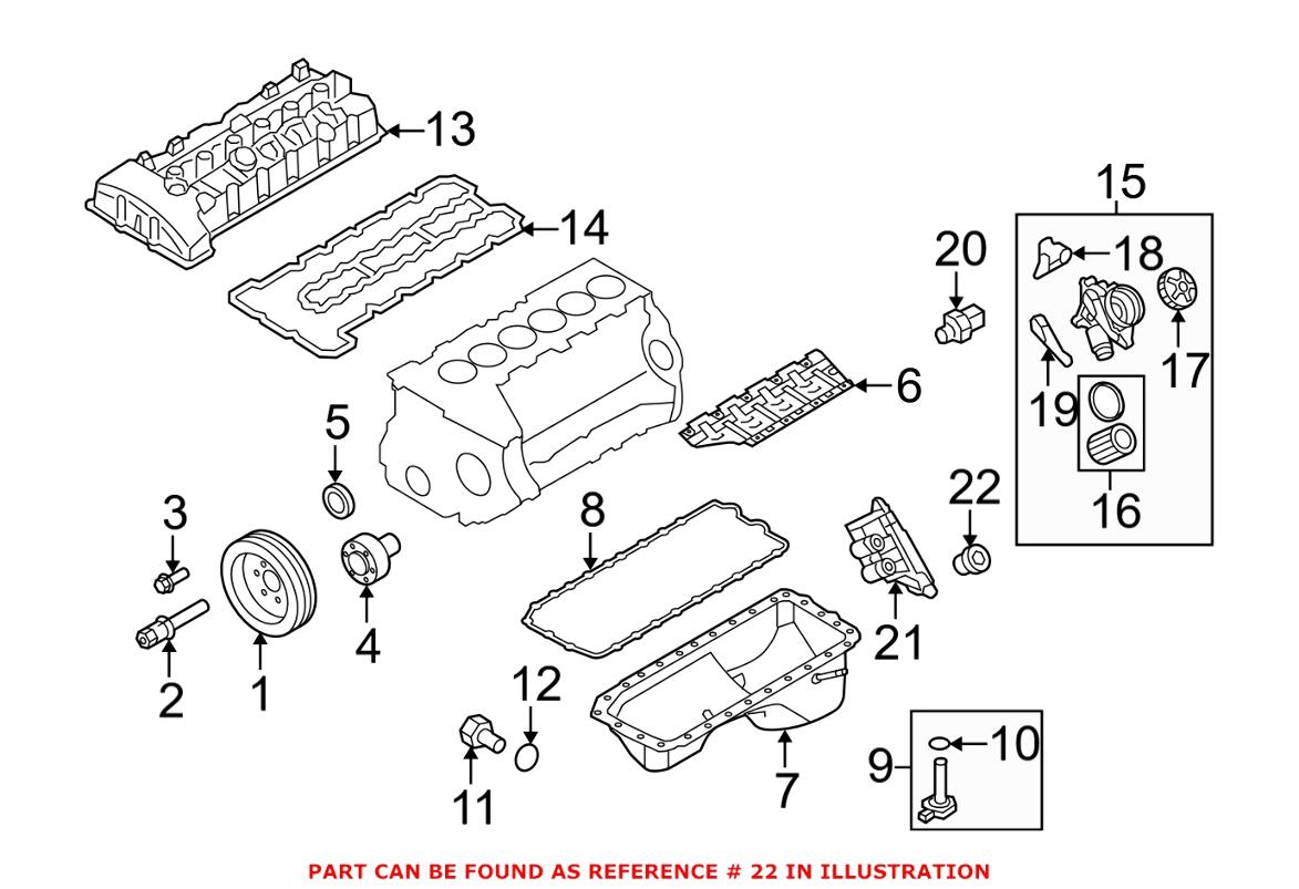 BMW Engine Oil Thermostat Plug 11617568552